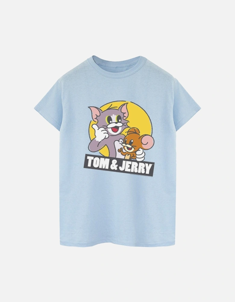 Tom And Jerry Mens Sketch Logo T-Shirt