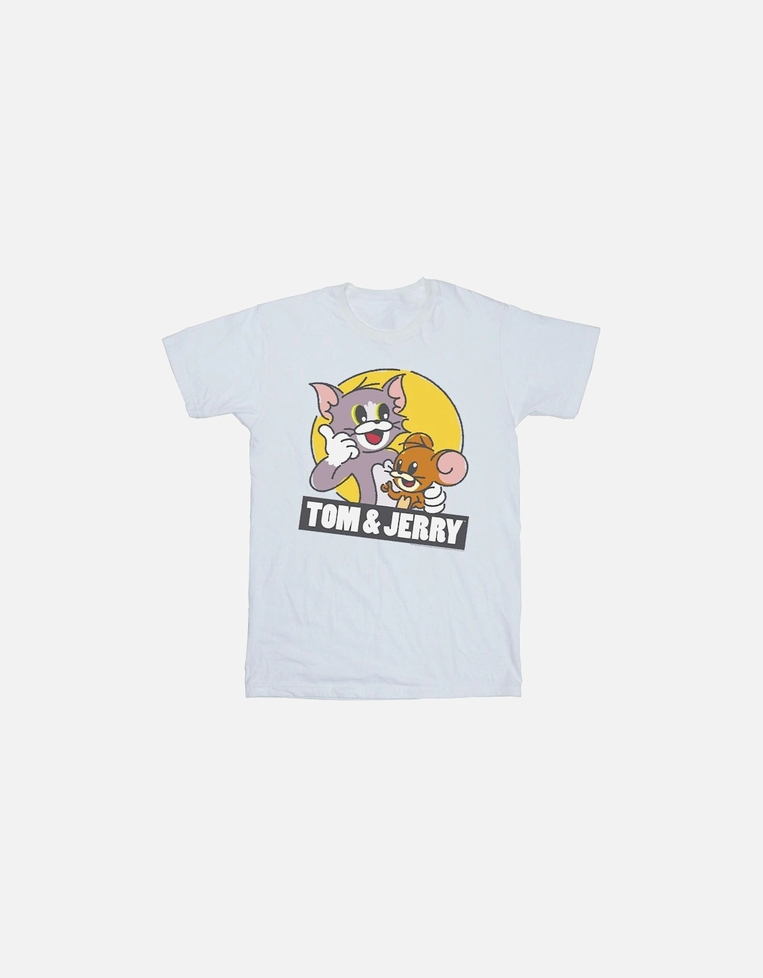 Tom And Jerry Girls Sketch Logo Cotton T-Shirt, 4 of 3