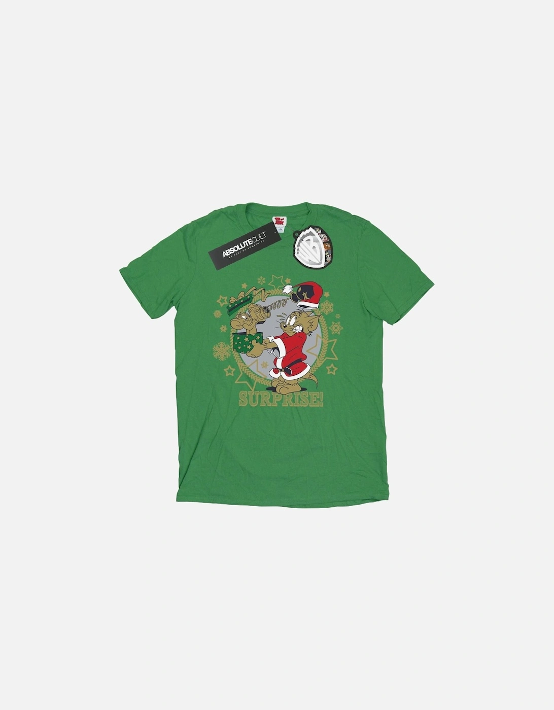 Tom And Jerry Mens Christmas Surprise T-Shirt, 5 of 4