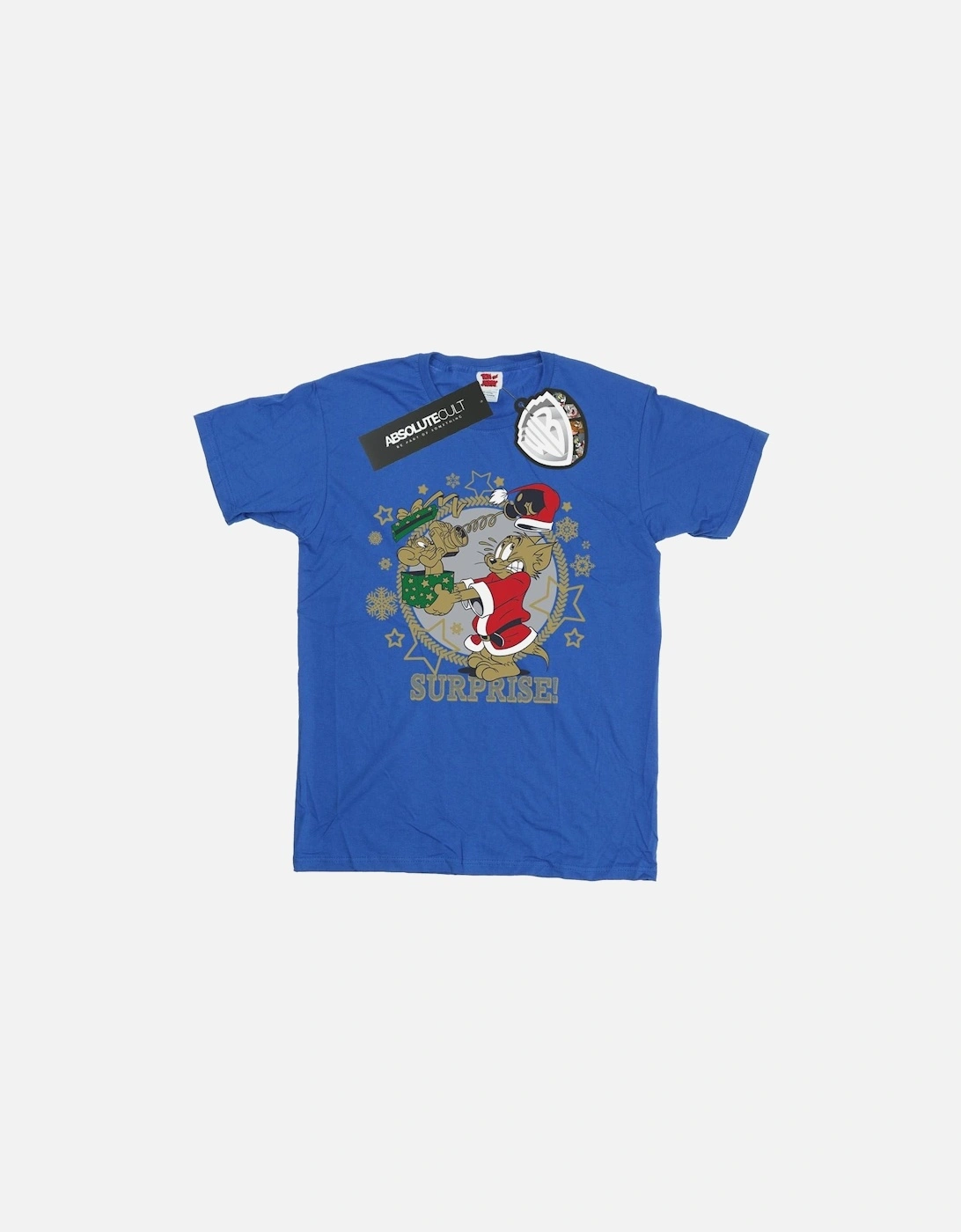 Tom And Jerry Mens Christmas Surprise T-Shirt, 5 of 4