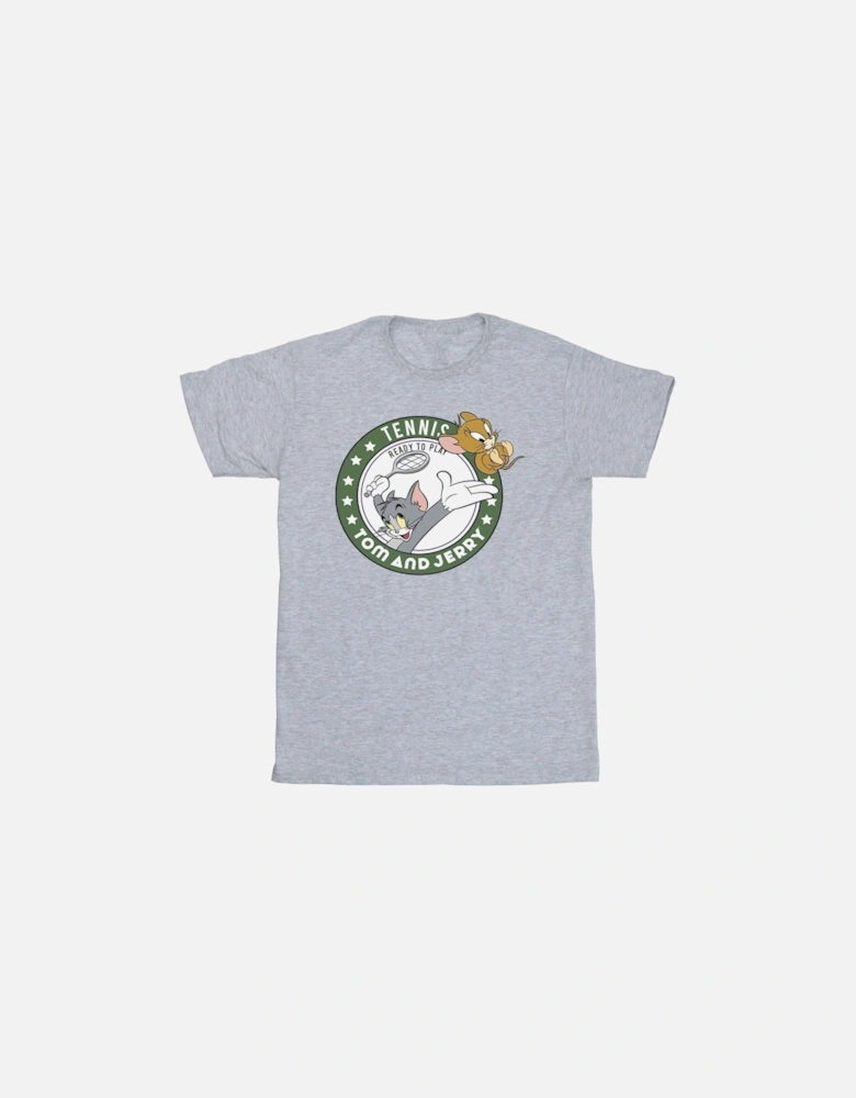 Tom And Jerry Girls Tennis Ready To Play Cotton T-Shirt