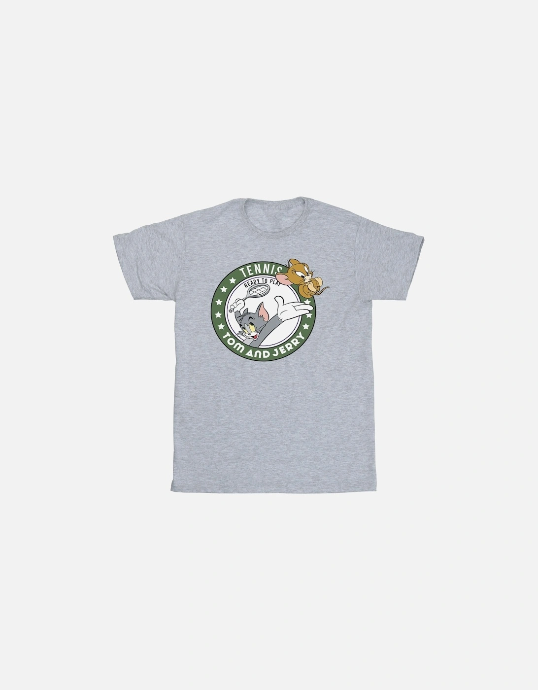 Tom And Jerry Mens Tennis Ready To Play T-Shirt, 5 of 4