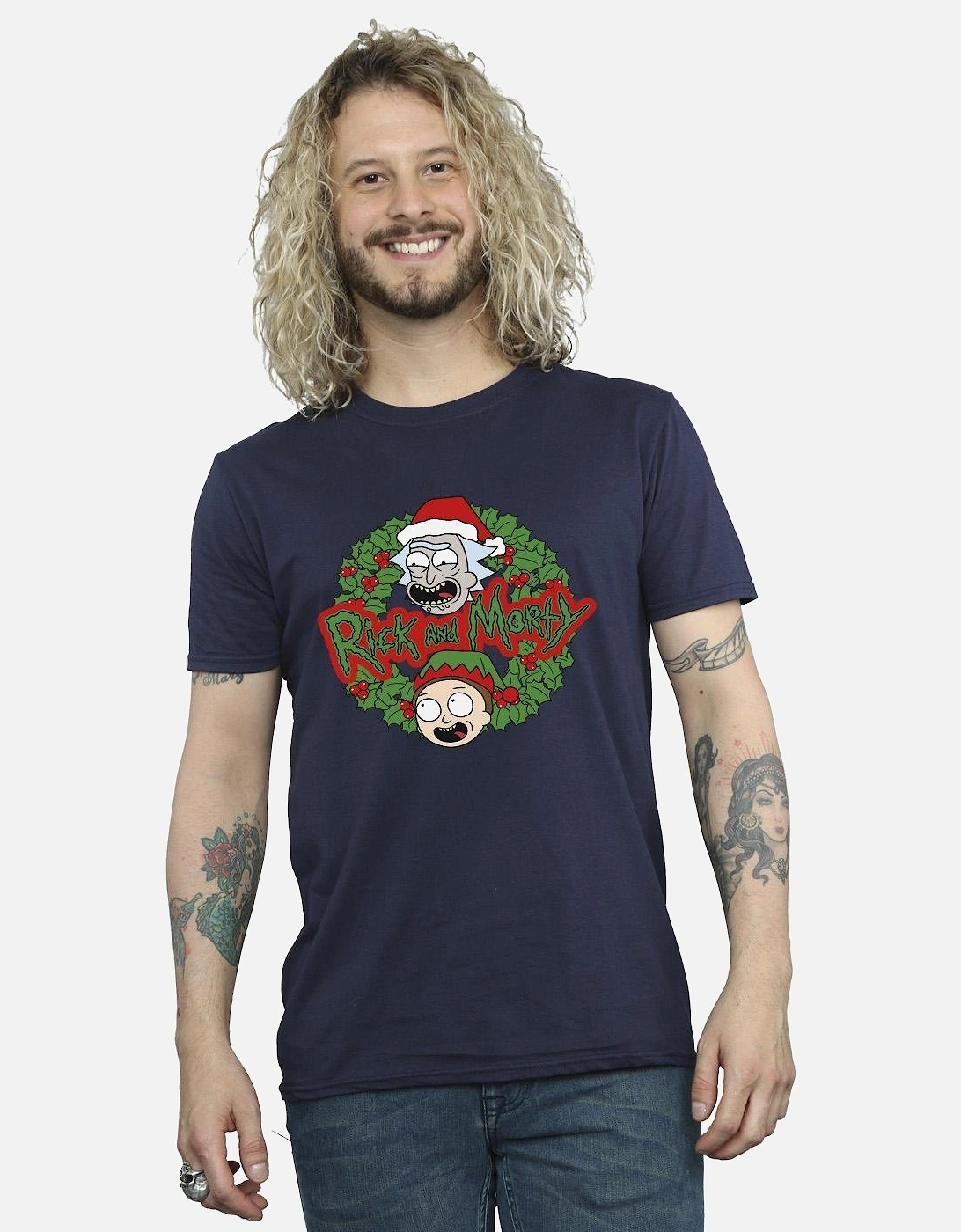 Mens Christmas Wreath T-Shirt, 4 of 3