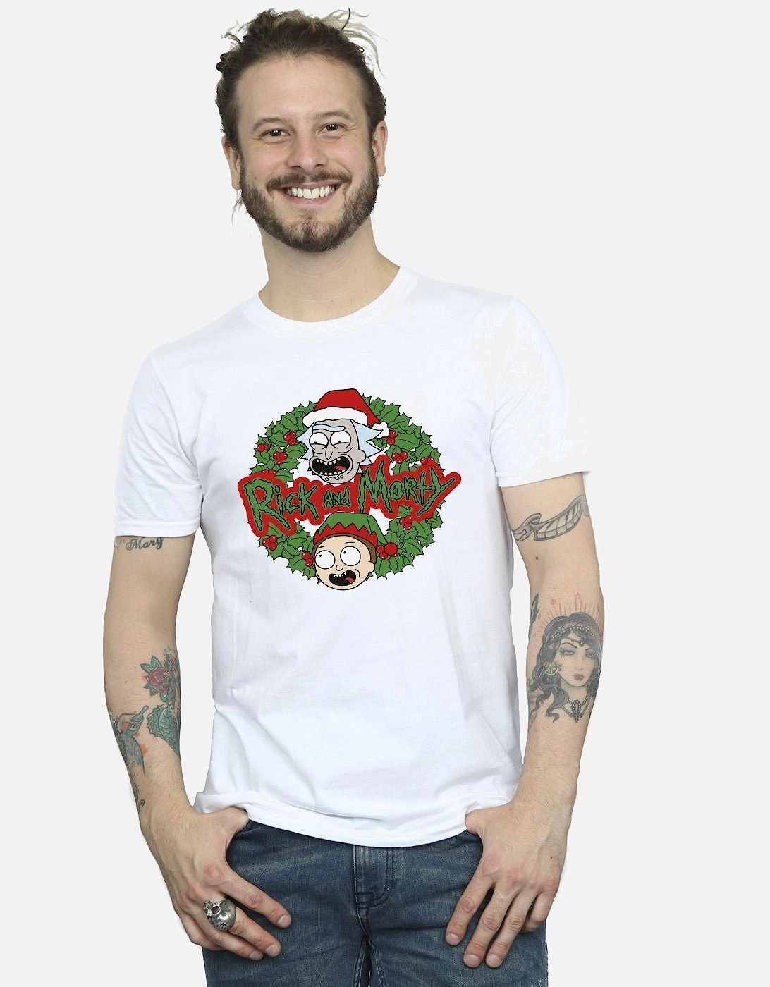 Mens Christmas Wreath T-Shirt, 3 of 2