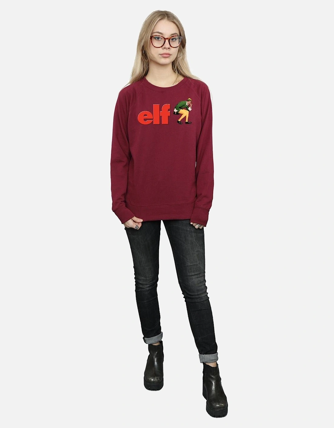 Womens/Ladies Crouching Logo Sweatshirt