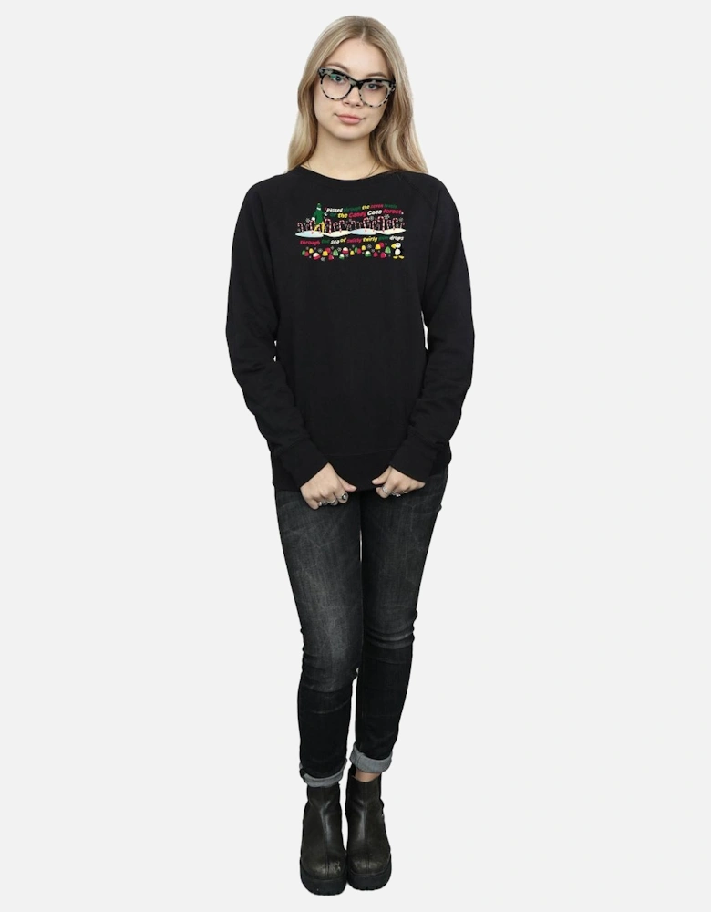 Womens/Ladies Candy Cane Forest Sweatshirt