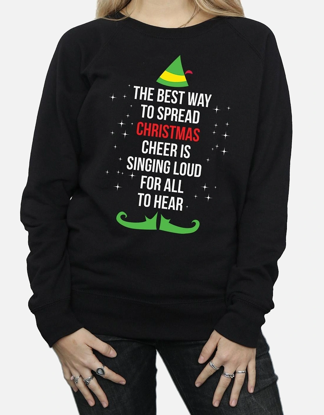 Womens/Ladies Christmas Cheer Text Sweatshirt