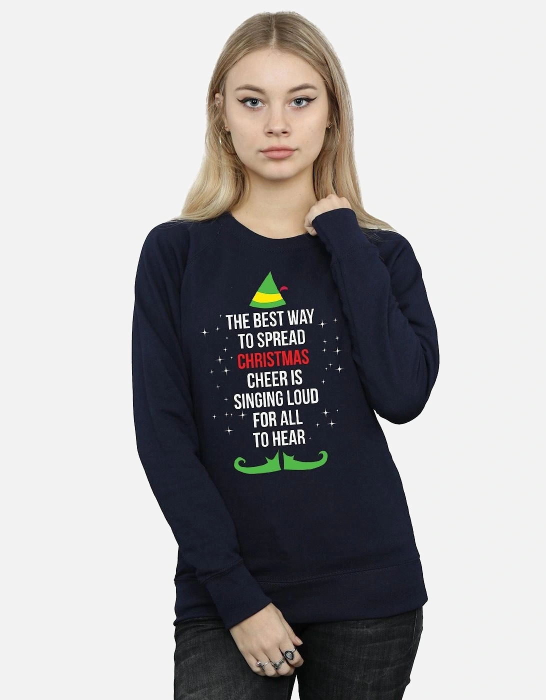Womens/Ladies Christmas Cheer Text Sweatshirt