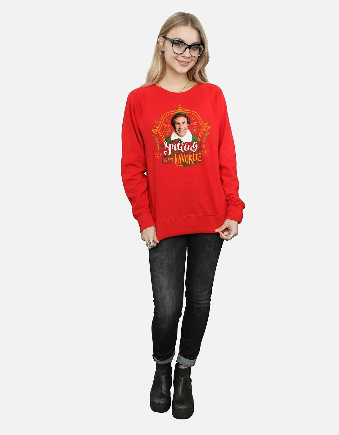 Womens/Ladies Buddy Smiling Sweatshirt