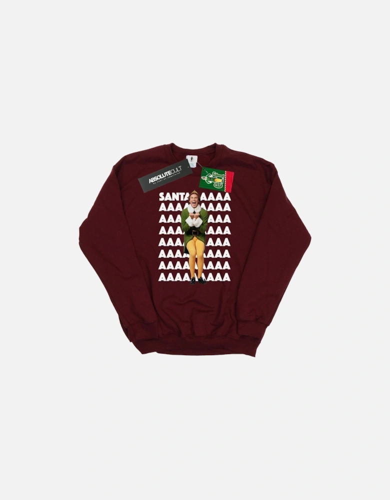 Womens/Ladies Buddy Santa Scream Sweatshirt
