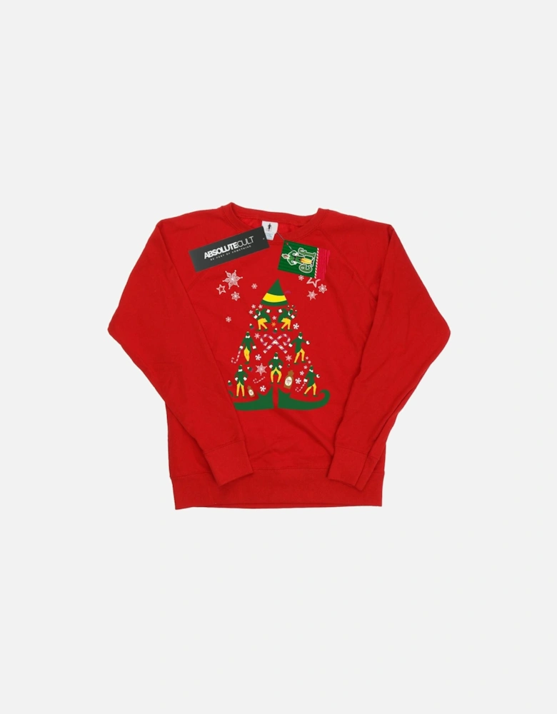 Womens/Ladies Christmas Tree Sweatshirt