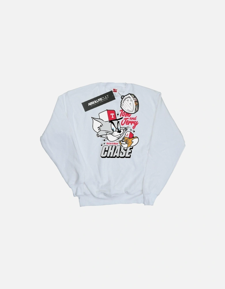 Tom And Jerry Womens/Ladies Cat & Mouse Chase Sweatshirt