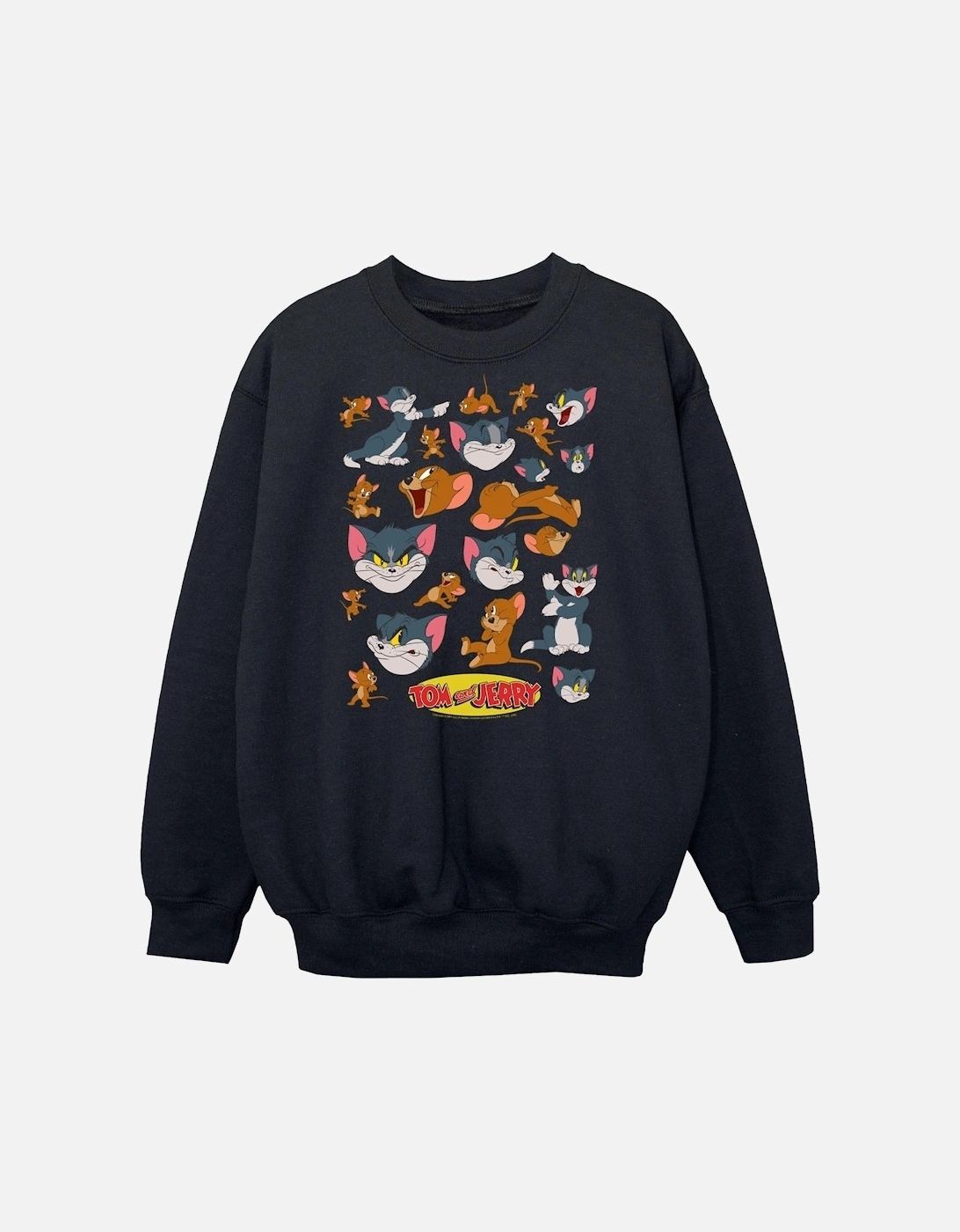 Tom And Jerry Boys Many Faces Sweatshirt, 4 of 3