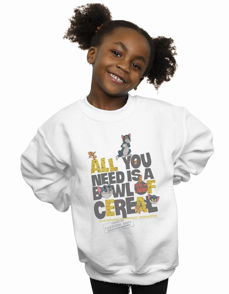 Tom And Jerry Girls All You Need Is Sweatshirt
