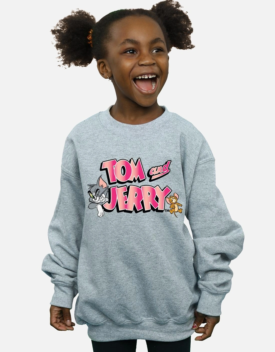 Tom And Jerry Girls Gradient Logo Sweatshirt