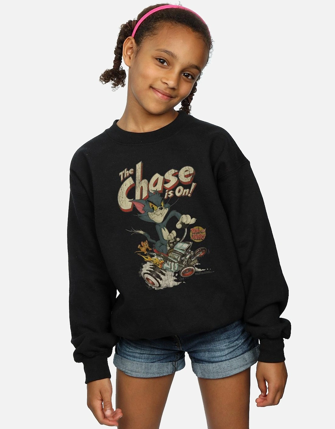 Tom And Jerry Girls The Chase Is On Sweatshirt