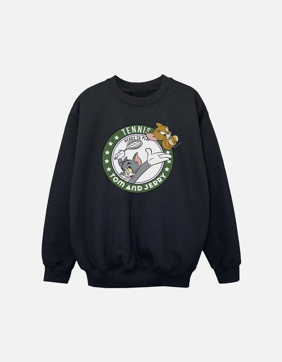 Tom And Jerry Girls Tennis Ready To Play Sweatshirt, 5 of 4