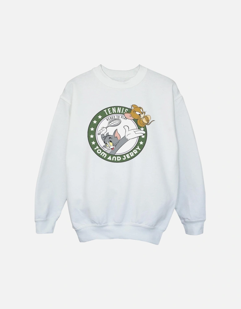 Tom And Jerry Girls Tennis Ready To Play Sweatshirt