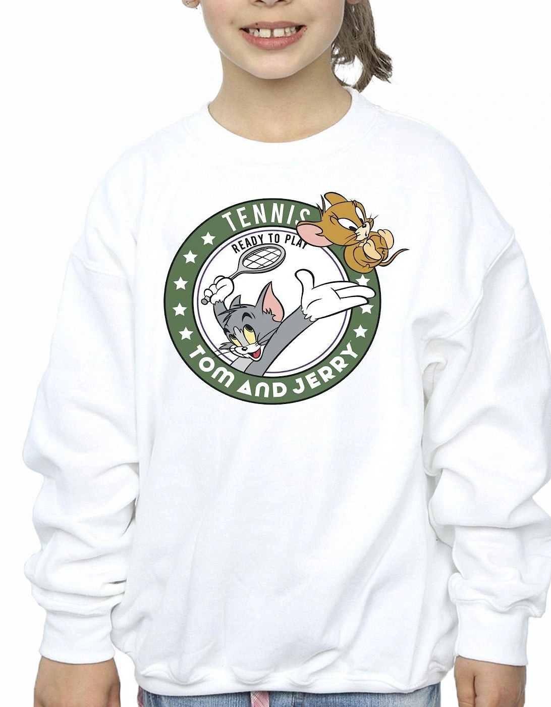Tom And Jerry Girls Tennis Ready To Play Sweatshirt