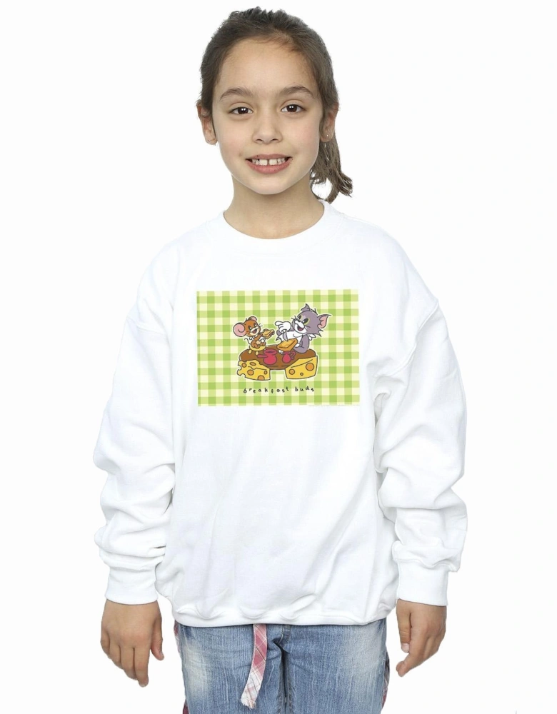 Tom And Jerry Girls Breakfast Buds Sweatshirt