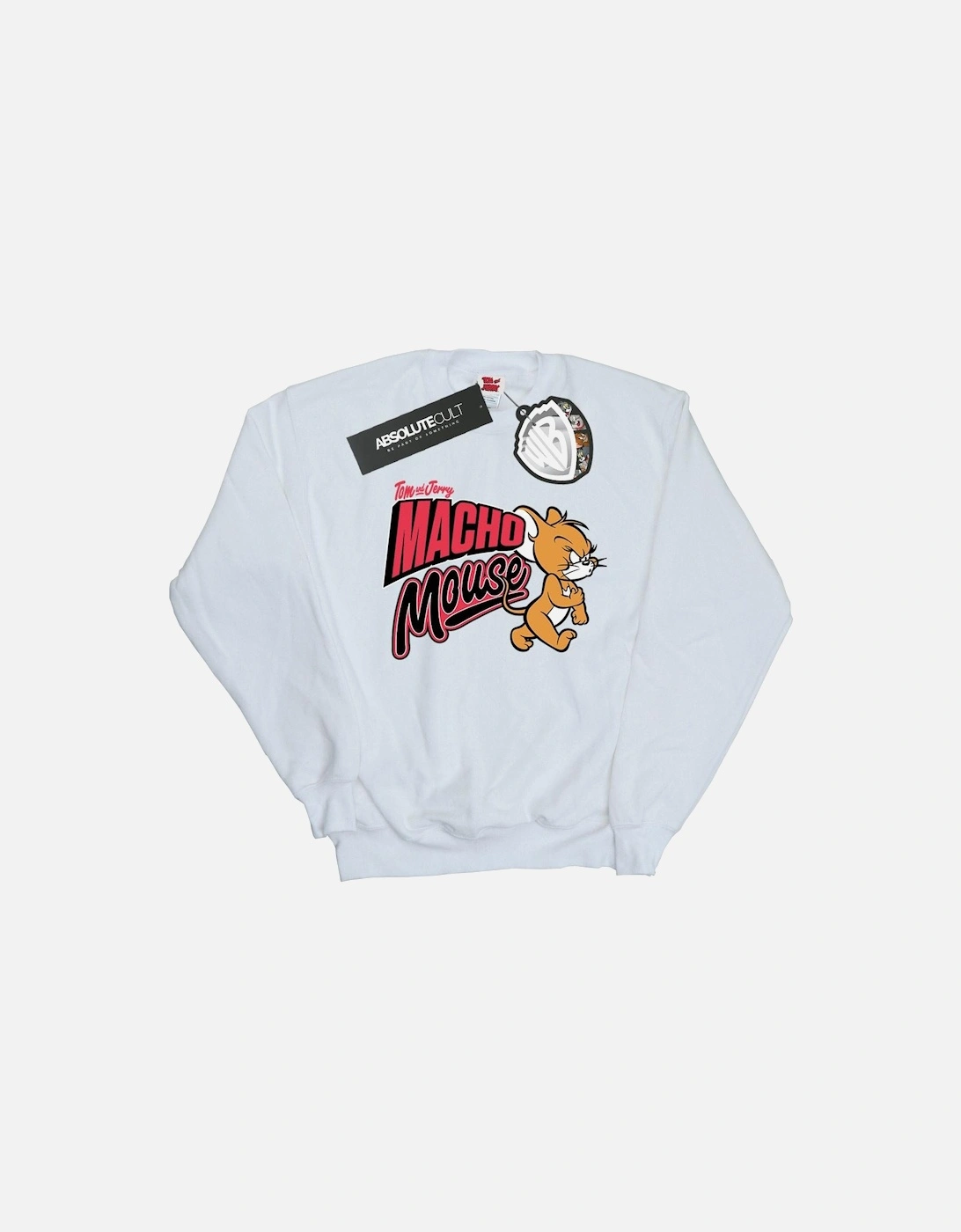 Tom And Jerry Girls Macho Mouse Sweatshirt, 6 of 5