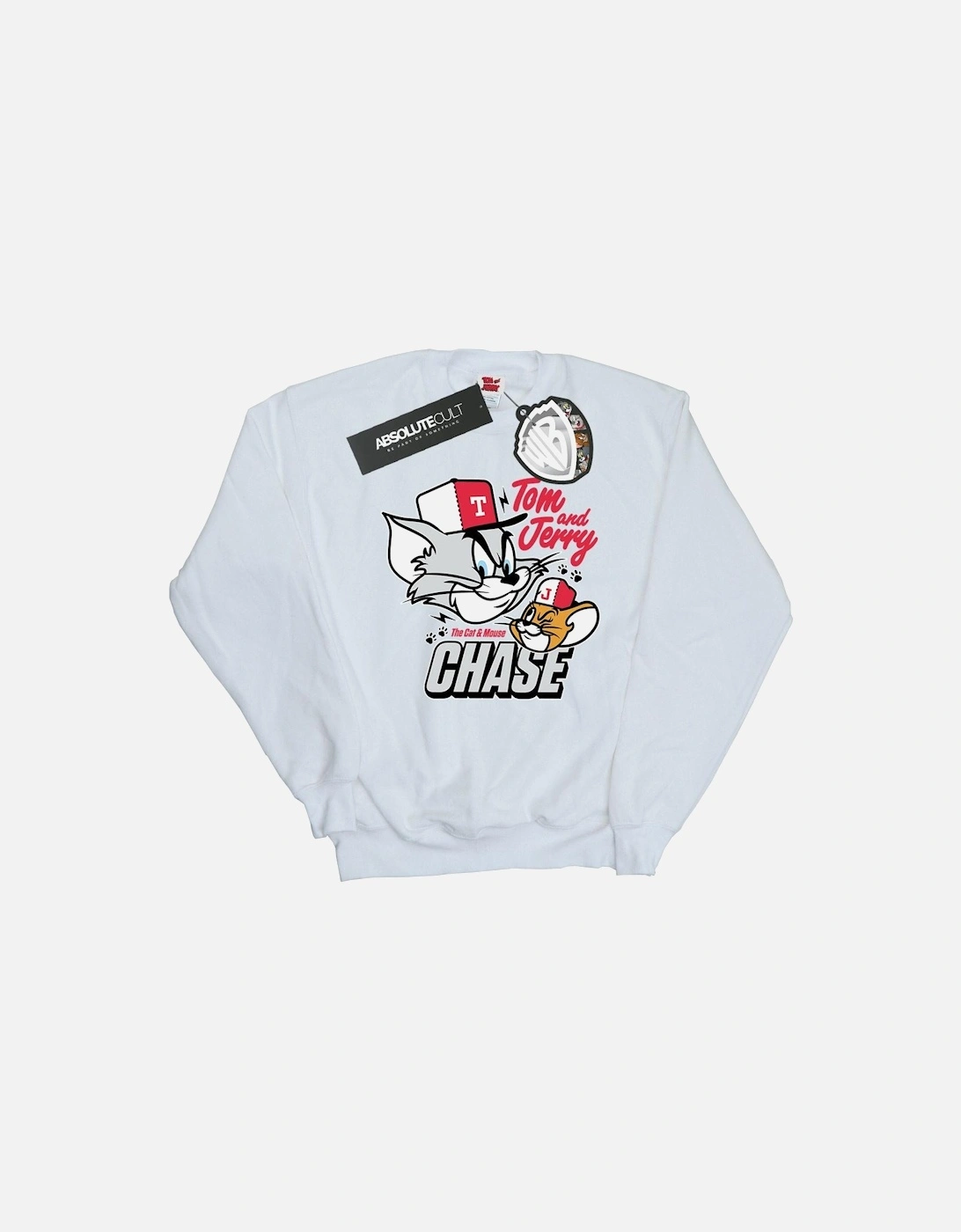 Tom And Jerry Girls Cat & Mouse Chase Sweatshirt, 6 of 5