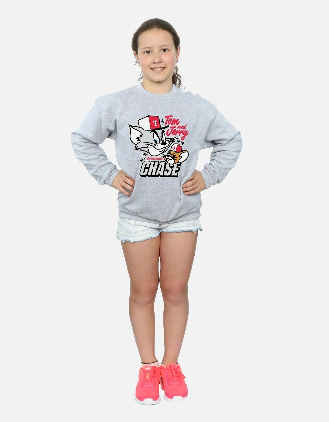 Tom And Jerry Girls Cat & Mouse Chase Sweatshirt