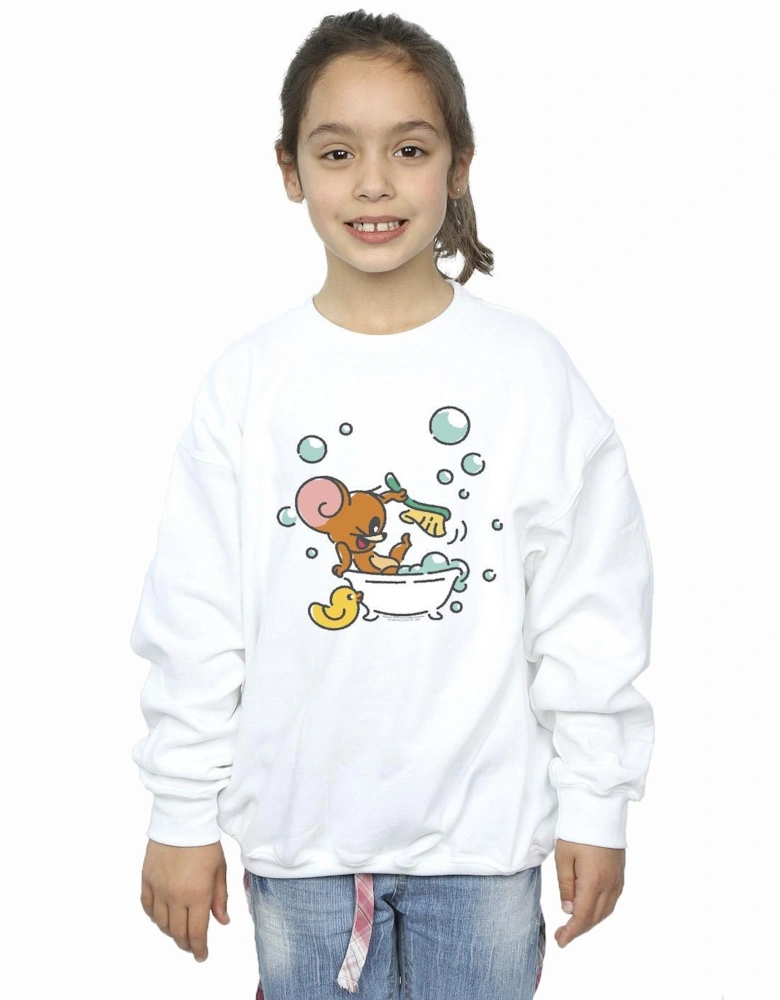 Tom And Jerry Girls Bath Time Sweatshirt