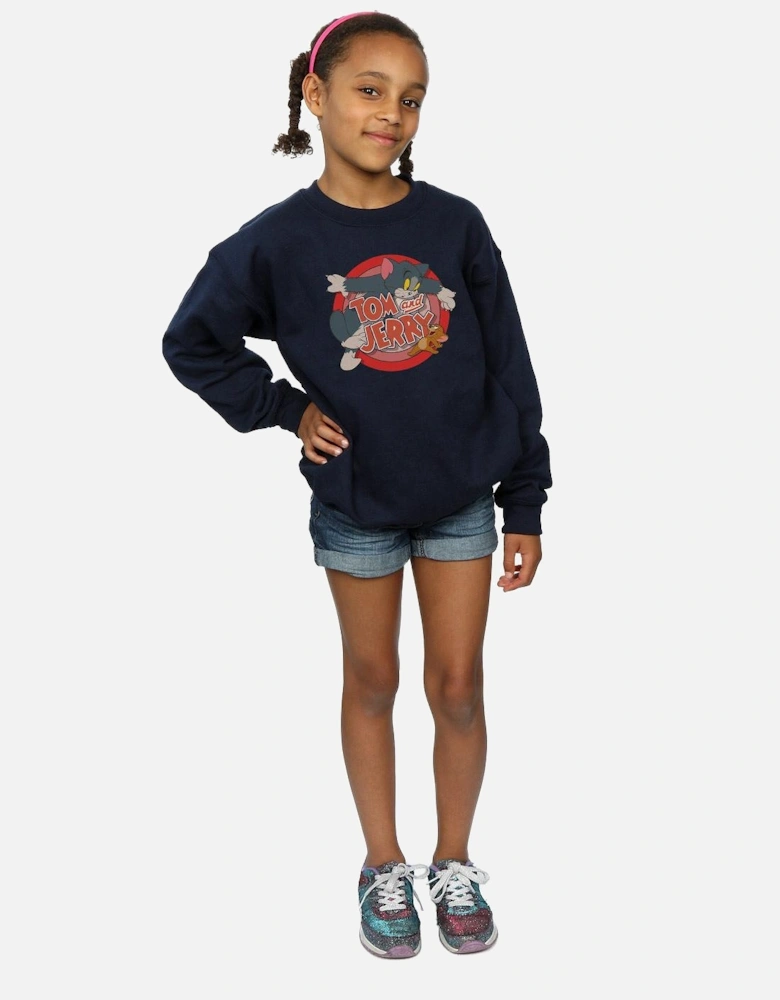Tom And Jerry Girls Classic Catch Sweatshirt