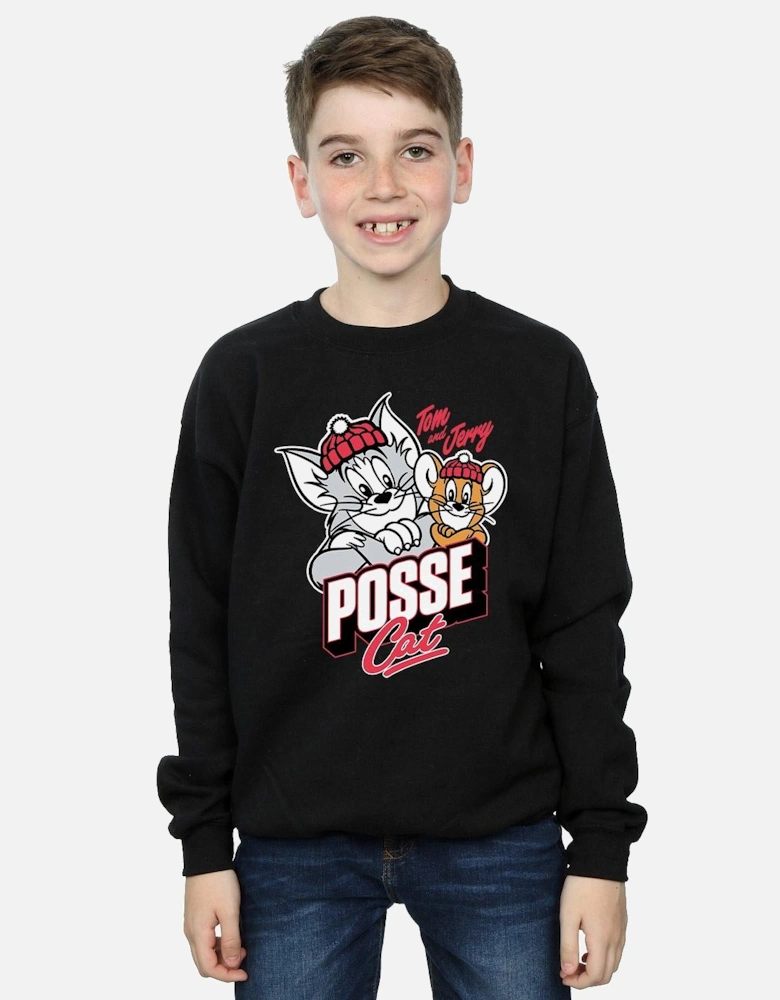 Tom And Jerry Boys Posse Cat Sweatshirt