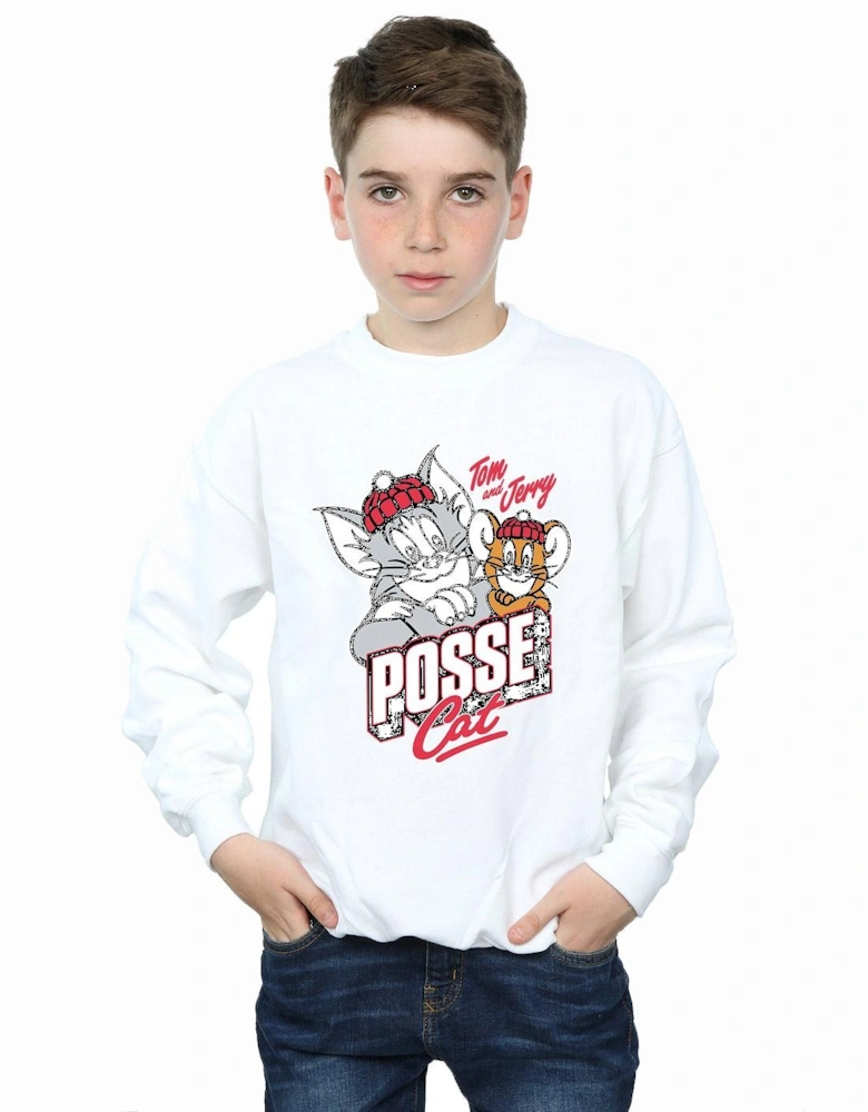 Tom And Jerry Boys Posse Cat Sweatshirt