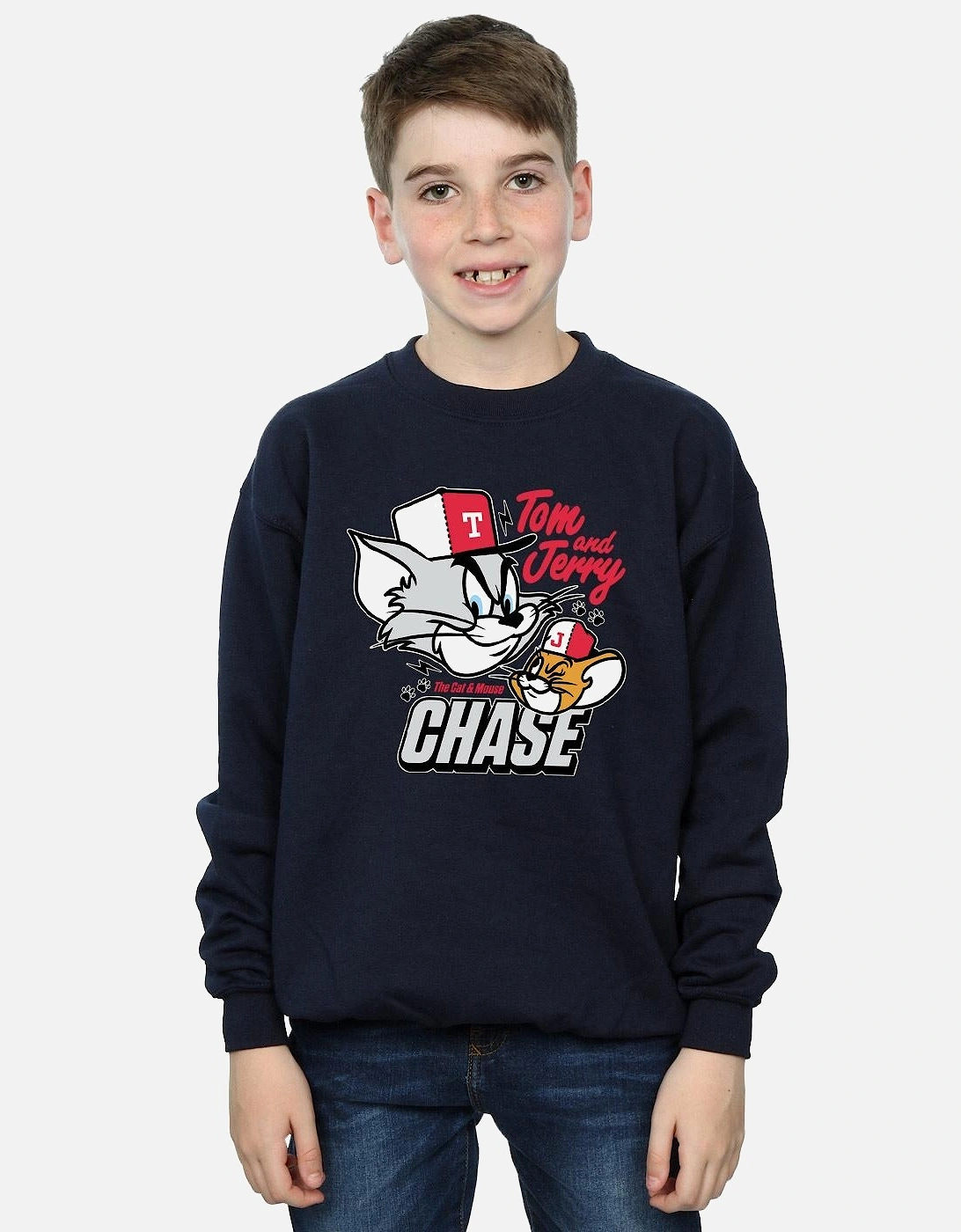 Tom And Jerry Boys Cat & Mouse Chase Sweatshirt