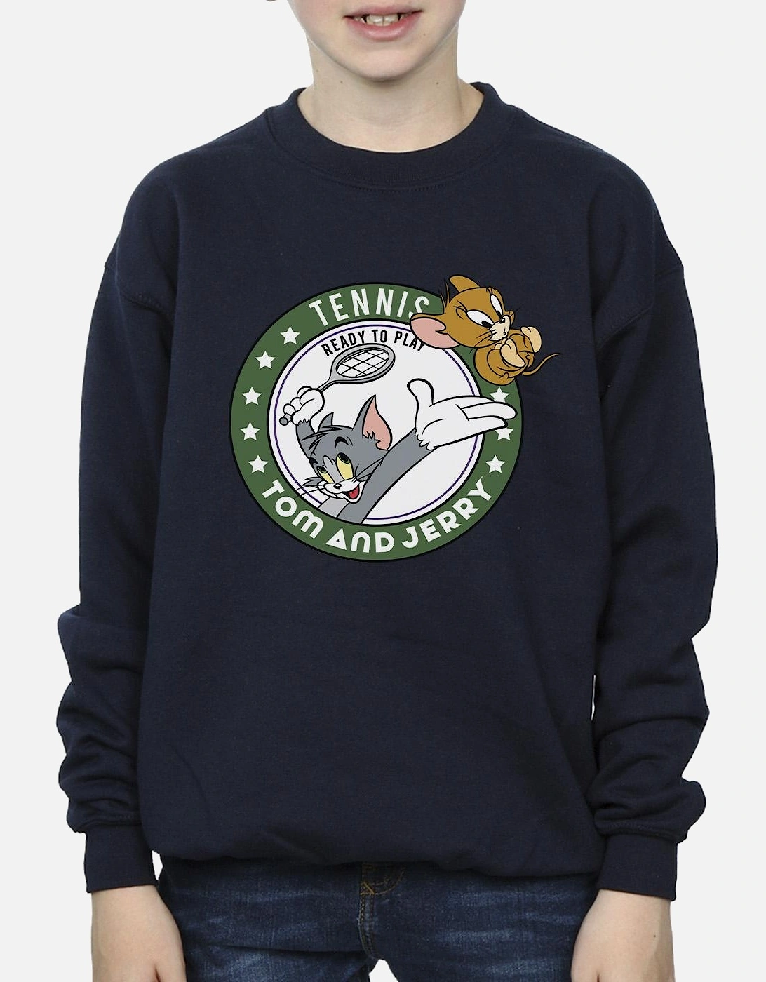 Tom And Jerry Boys Tennis Ready To Play Sweatshirt