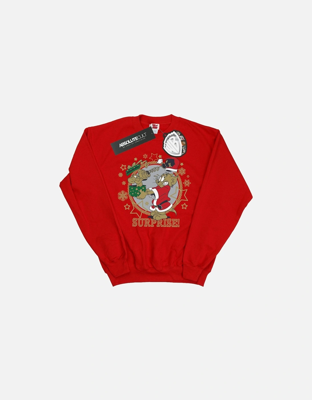 Tom And Jerry Boys Christmas Surprise Sweatshirt, 6 of 5