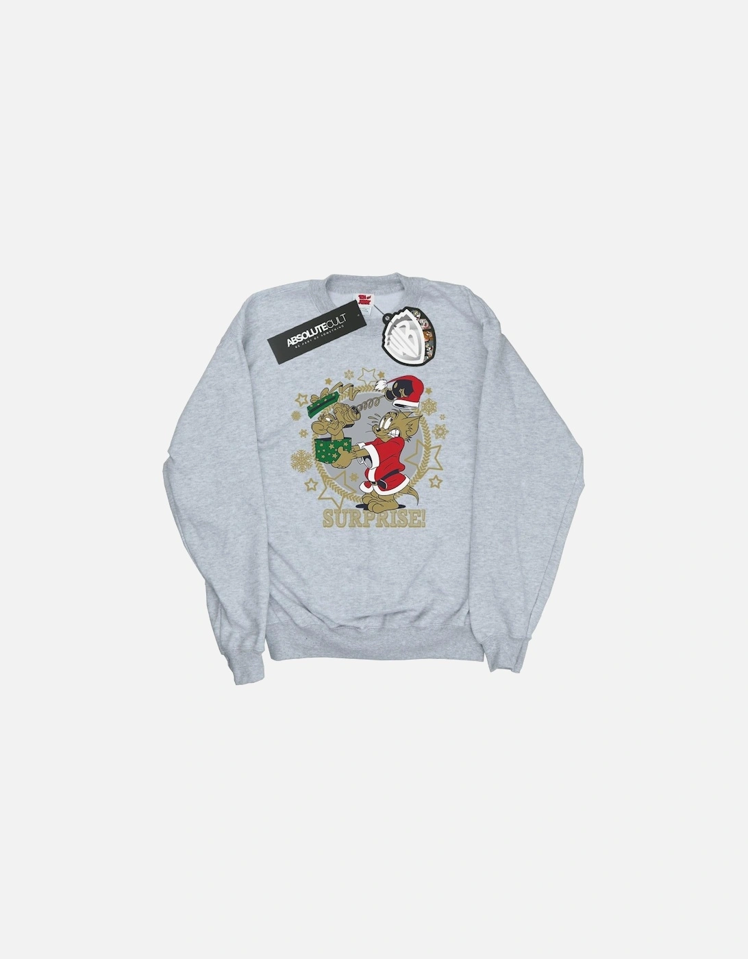 Tom And Jerry Boys Christmas Surprise Sweatshirt, 6 of 5