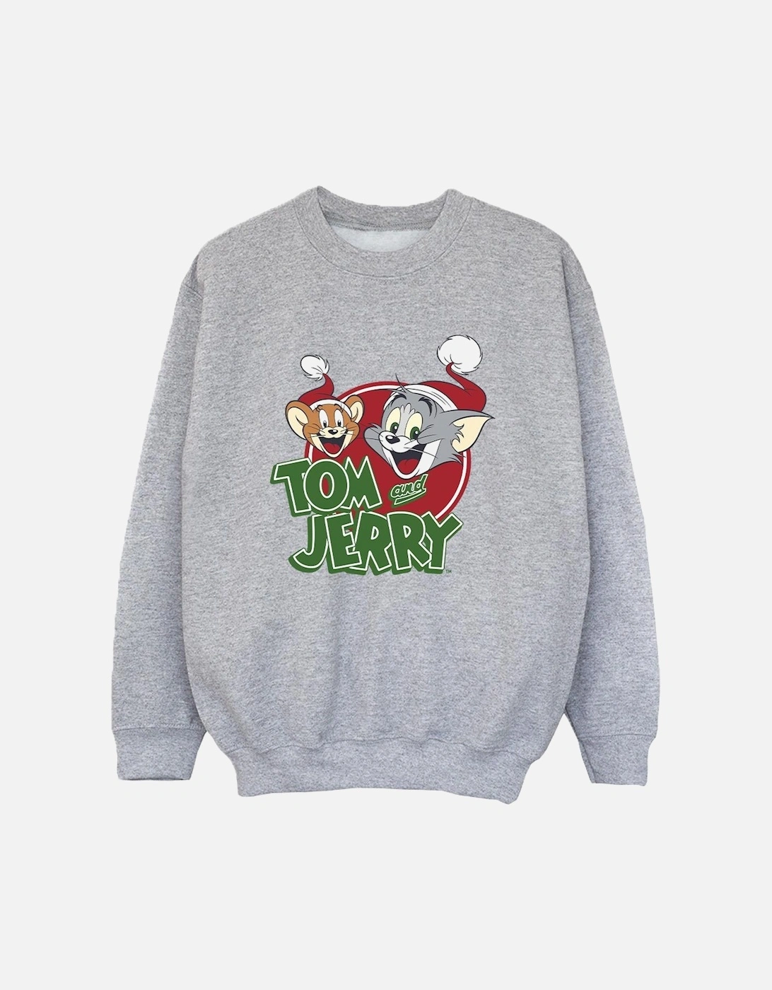 Tom And Jerry Boys Christmas Hat Logo Sweatshirt, 4 of 3