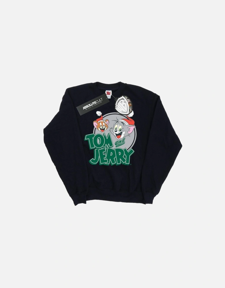 Tom And Jerry Girls Christmas Greetings Sweatshirt
