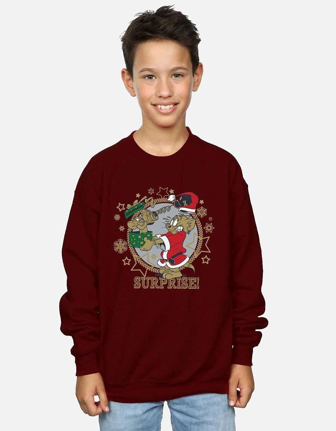 Tom And Jerry Boys Christmas Surprise Sweatshirt