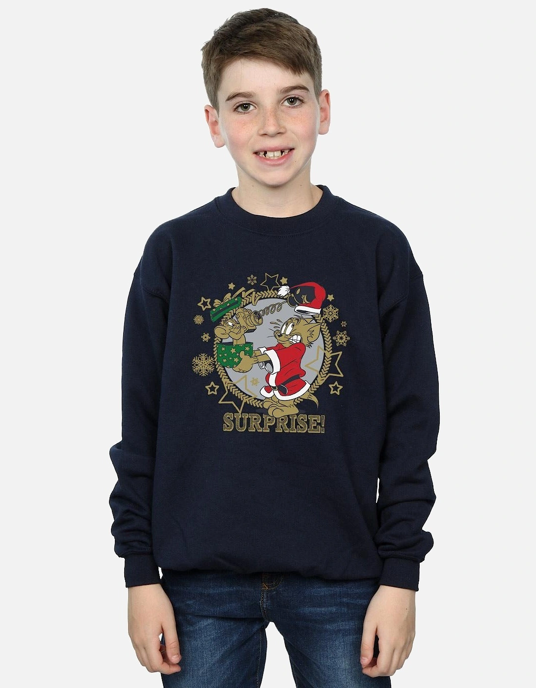 Tom And Jerry Boys Christmas Surprise Sweatshirt
