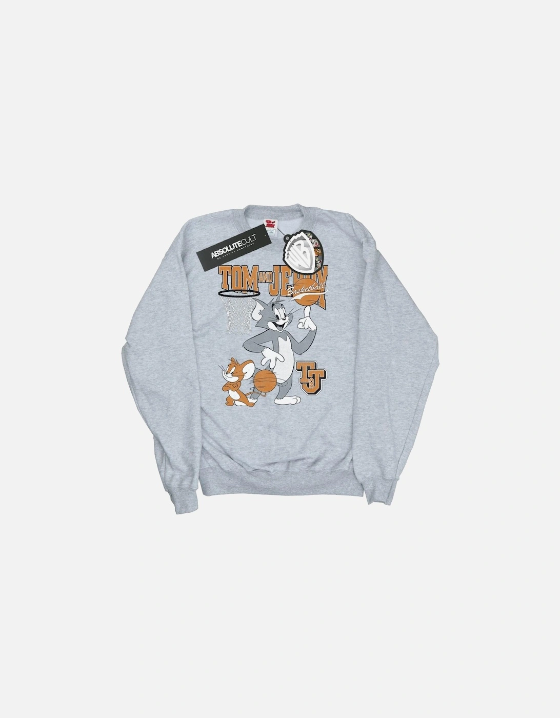 Tom And Jerry Girls Spinning Basketball Sweatshirt, 6 of 5