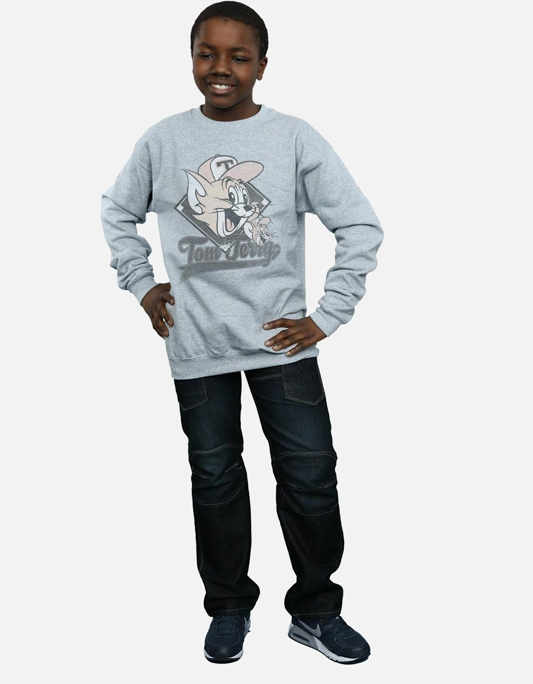 Tom And Jerry Boys Baseball Caps Sweatshirt