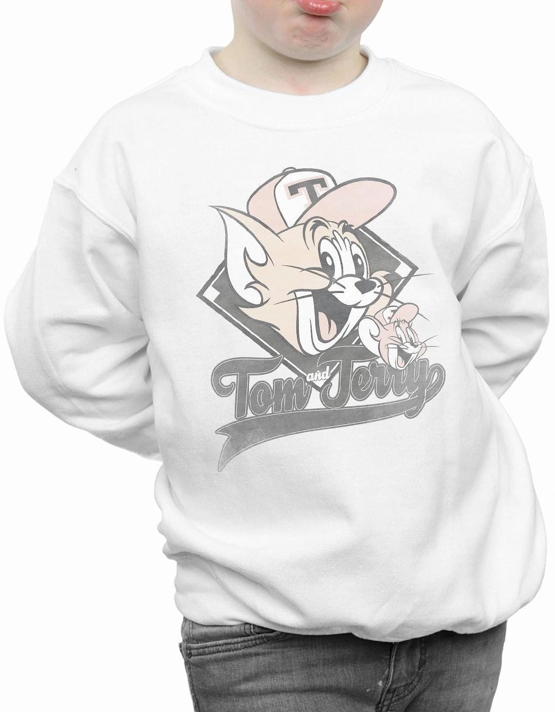 Tom And Jerry Boys Baseball Caps Sweatshirt