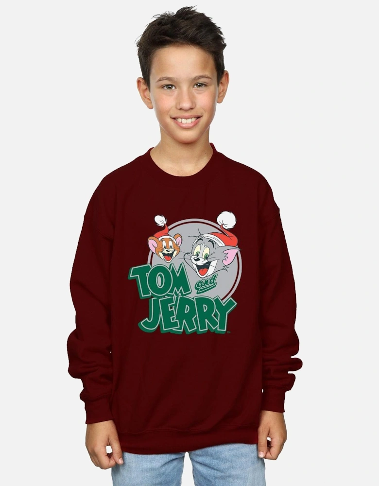 Tom And Jerry Boys Christmas Greetings Sweatshirt