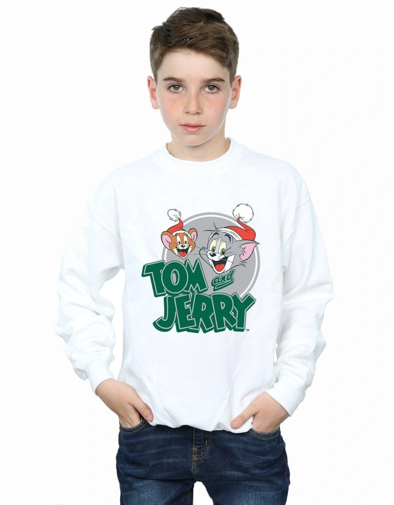 Tom And Jerry Boys Christmas Greetings Sweatshirt