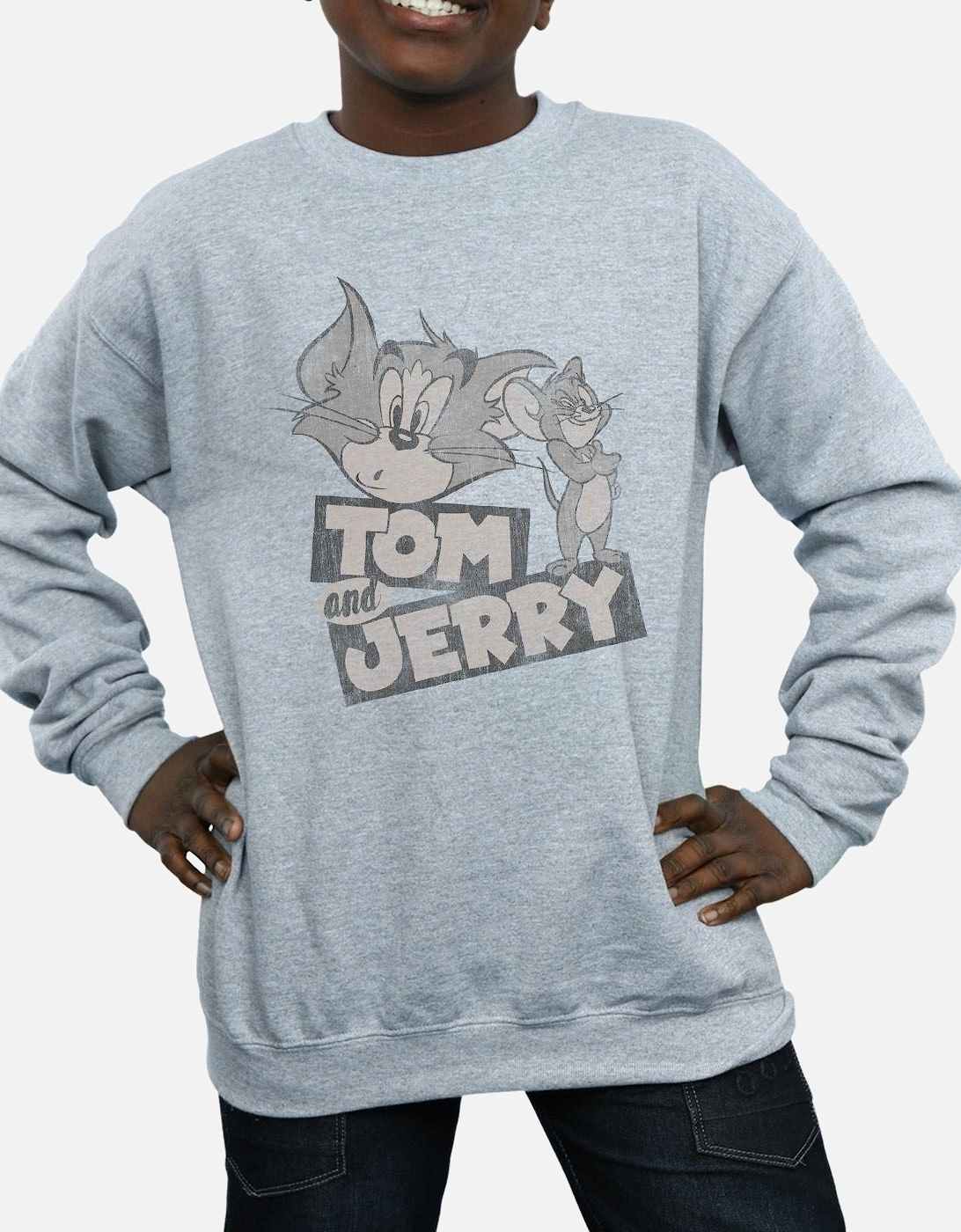 Tom And Jerry Boys Cartoon Wink Sweatshirt