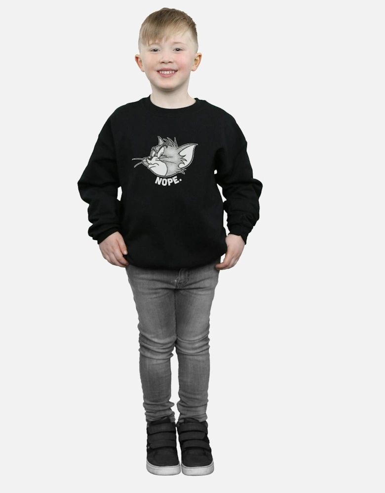 Tom And Jerry Boys Nope Face Sweatshirt
