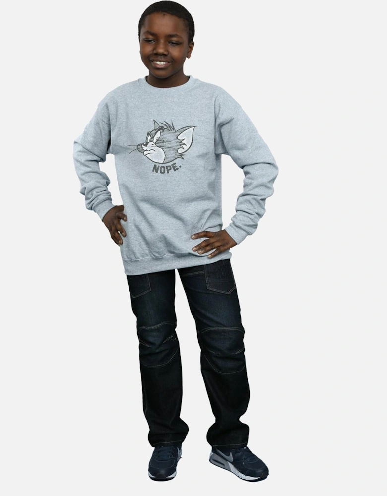 Tom And Jerry Boys Nope Face Sweatshirt