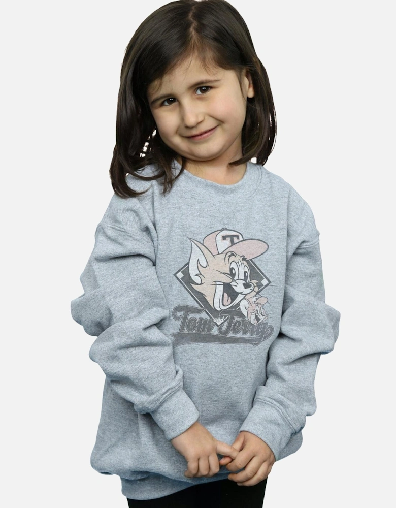 Tom And Jerry Girls Baseball Caps Sweatshirt