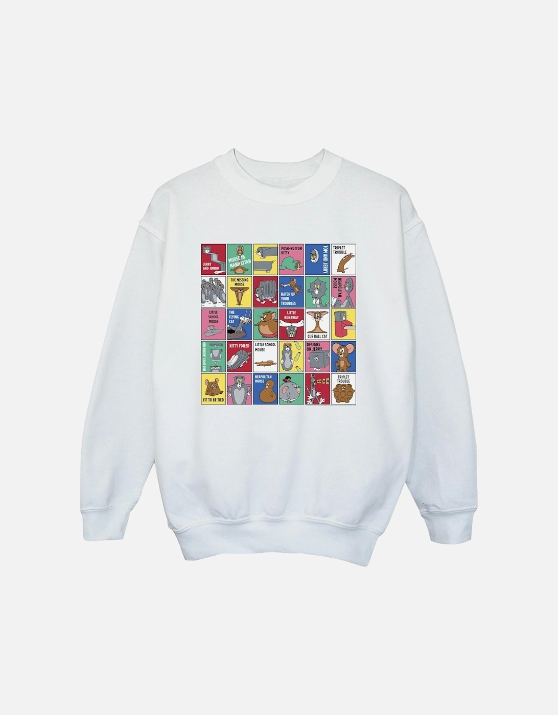 Tom And Jerry Boys Grid Squares Sweatshirt, 4 of 3