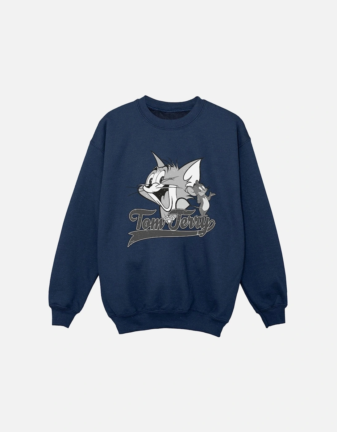 Tom And Jerry Boys Greyscale Square Sweatshirt, 4 of 3